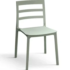 Sedia da pranzo impilabile moderna in polipropilene verde Nature