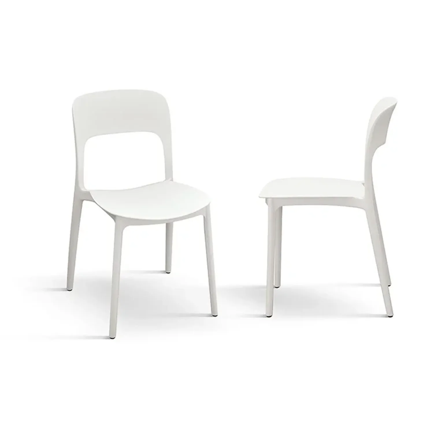 Sedia da pranzo impilabile moderna polipropilene bianca Halyard