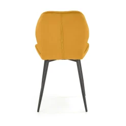 Sedia da pranzo in tessuto moderna senape nero Cotton