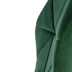Sedia da pranzo in tessuto moderna verde scuro nero Cotton