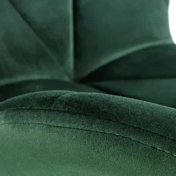 Sedia da pranzo in tessuto moderna verde scuro nero Cotton