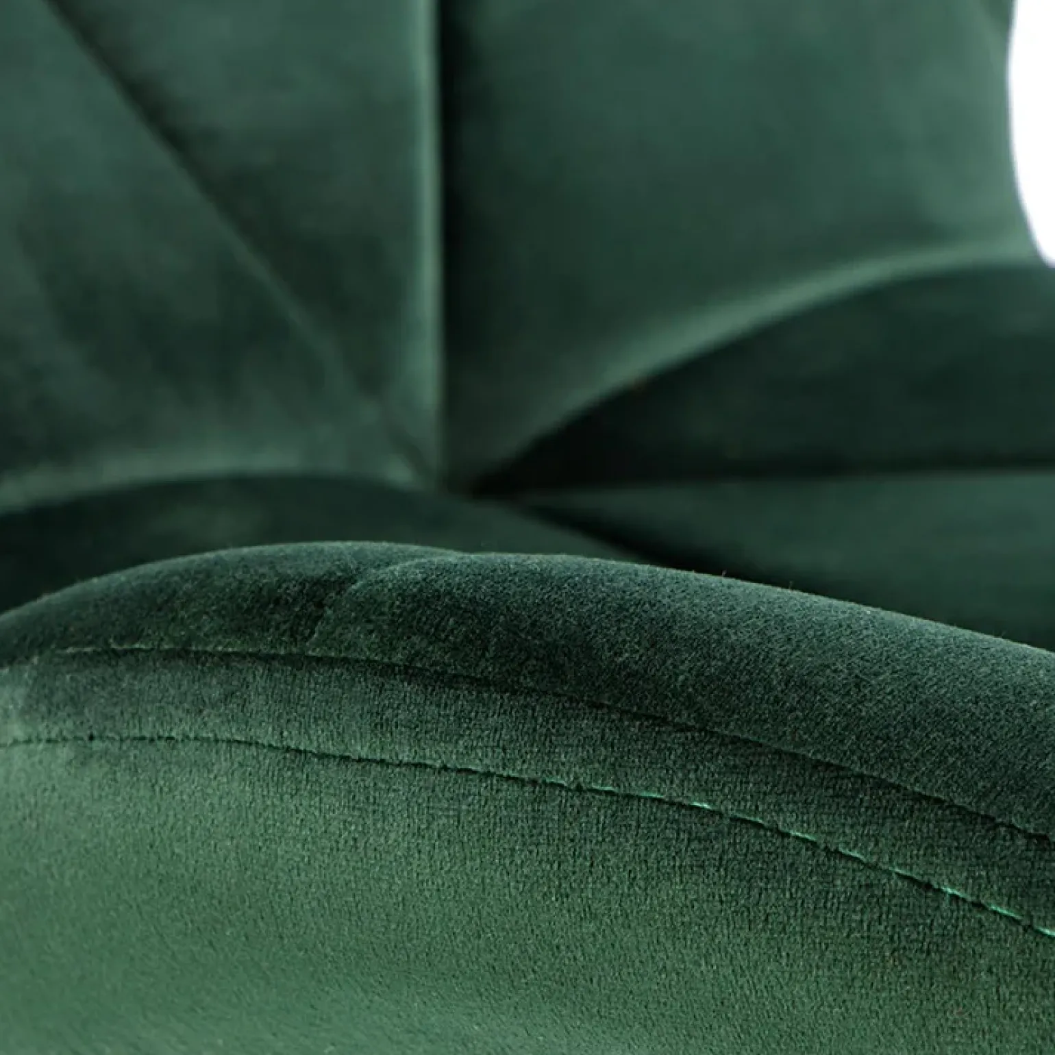 Sedia da pranzo in tessuto moderna verde scuro nero Cotton