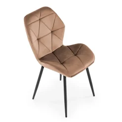 Sedia da pranzo in tessuto moderna beige nero Cotton