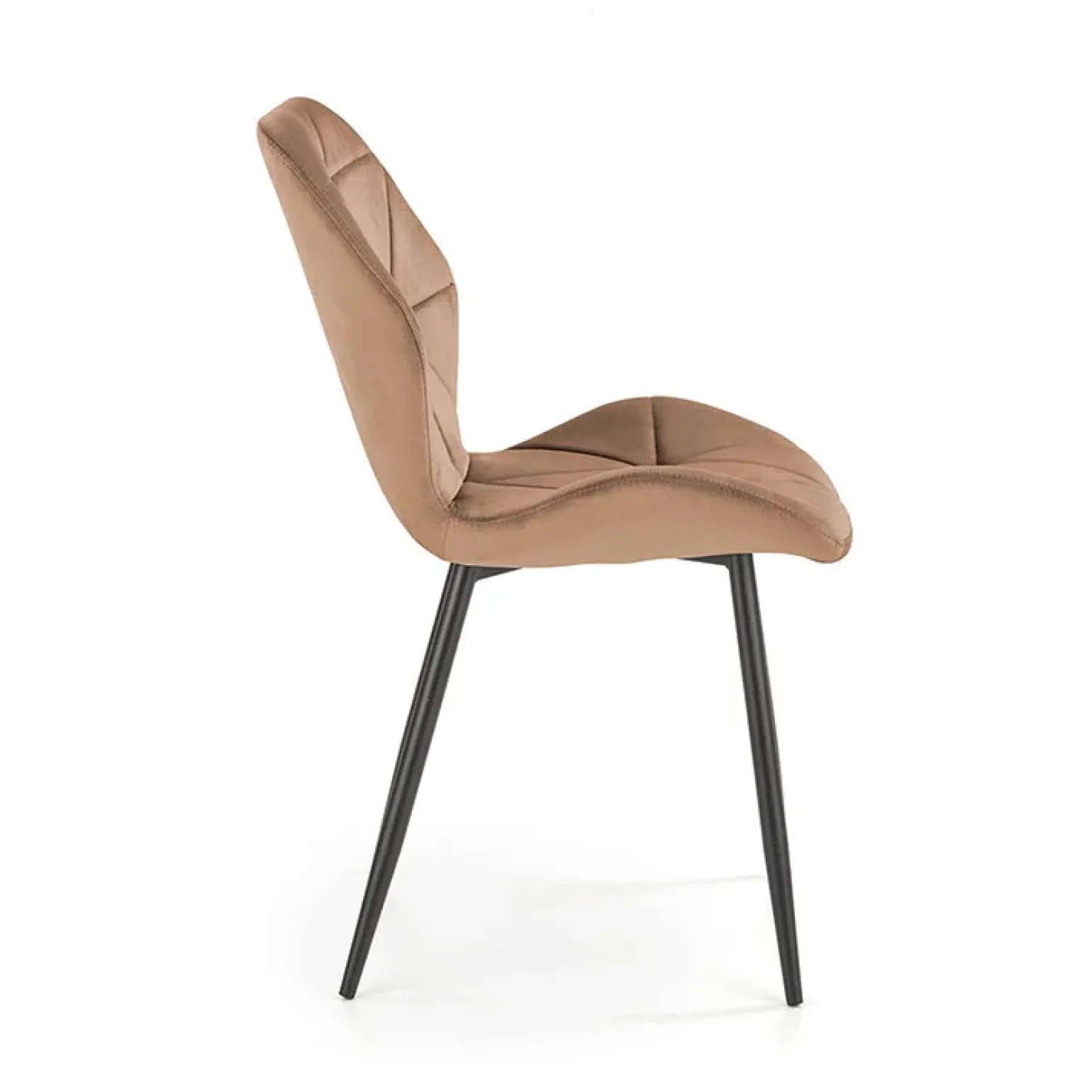 Sedia da pranzo in tessuto moderna beige nero Cotton
