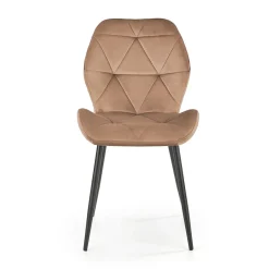 Sedia da pranzo in tessuto moderna beige nero Cotton