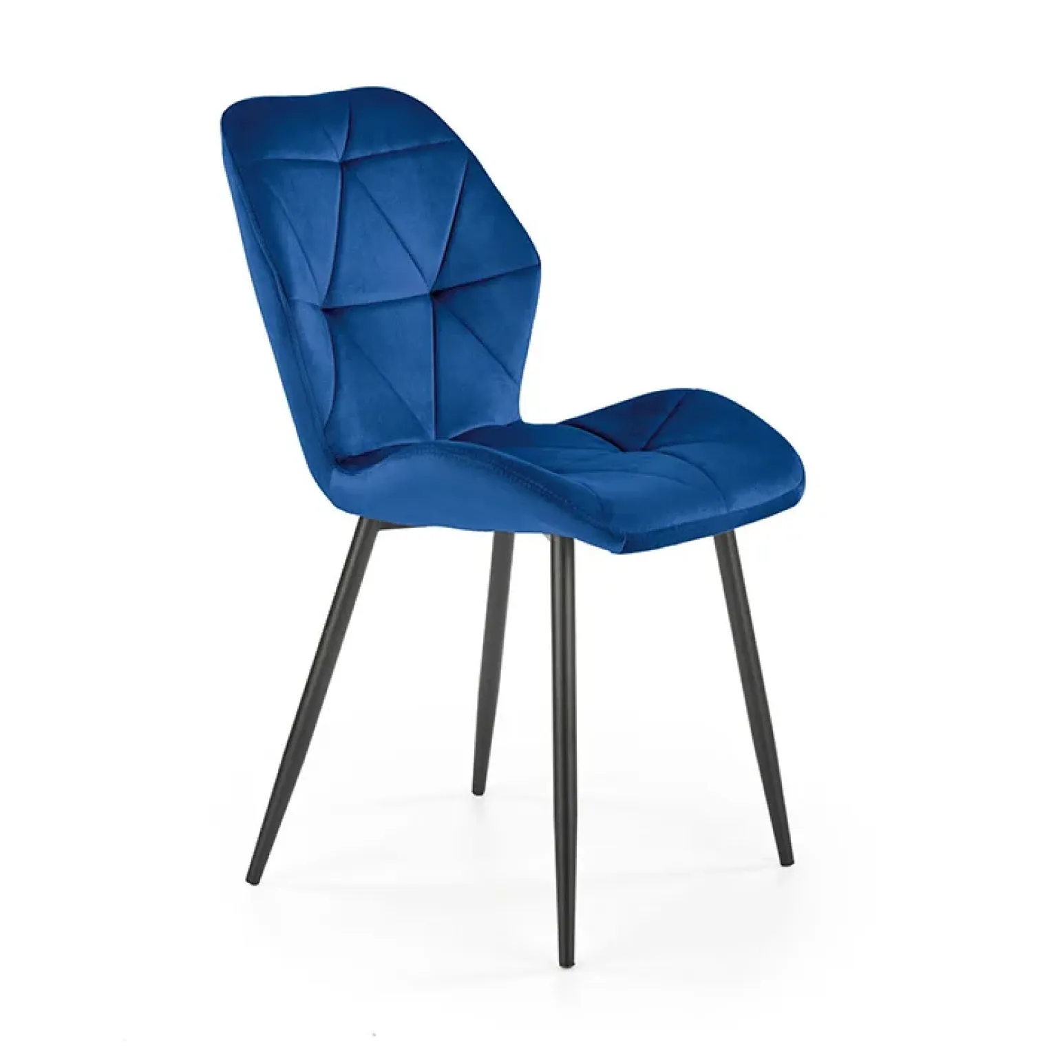 Sedia da pranzo in tessuto moderna blu nero Cotton