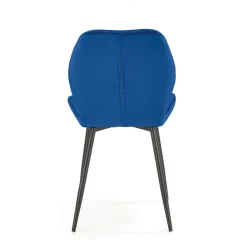 Sedia da pranzo in tessuto moderna blu nero Cotton