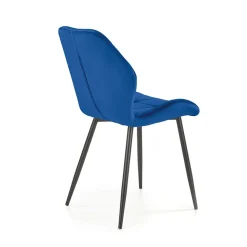 Sedia da pranzo in tessuto moderna blu nero Cotton