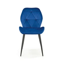 Sedia da pranzo in tessuto moderna blu nero Cotton
