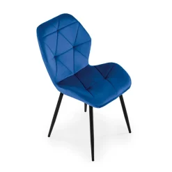 Sedia da pranzo in tessuto moderna blu nero Cotton