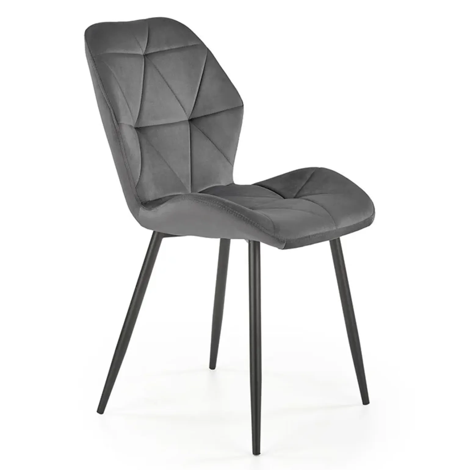 Sedia da pranzo in tessuto moderna grigio nero Cotton