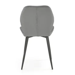 Sedia da pranzo in tessuto moderna grigio nero Cotton