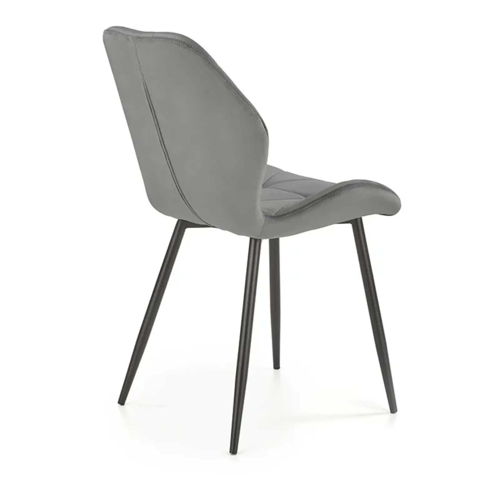 Sedia da pranzo in tessuto moderna grigio nero Cotton