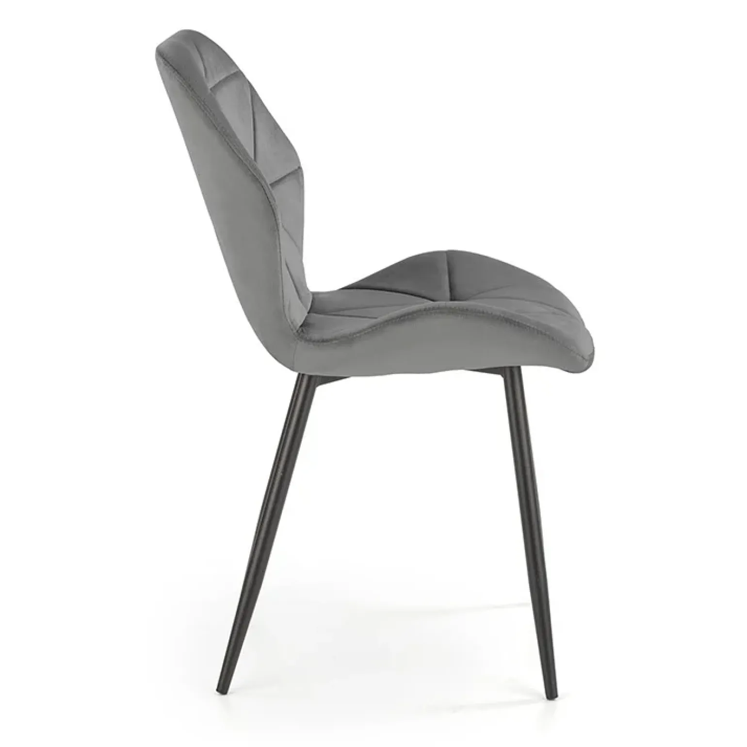 Sedia da pranzo in tessuto moderna grigio nero Cotton