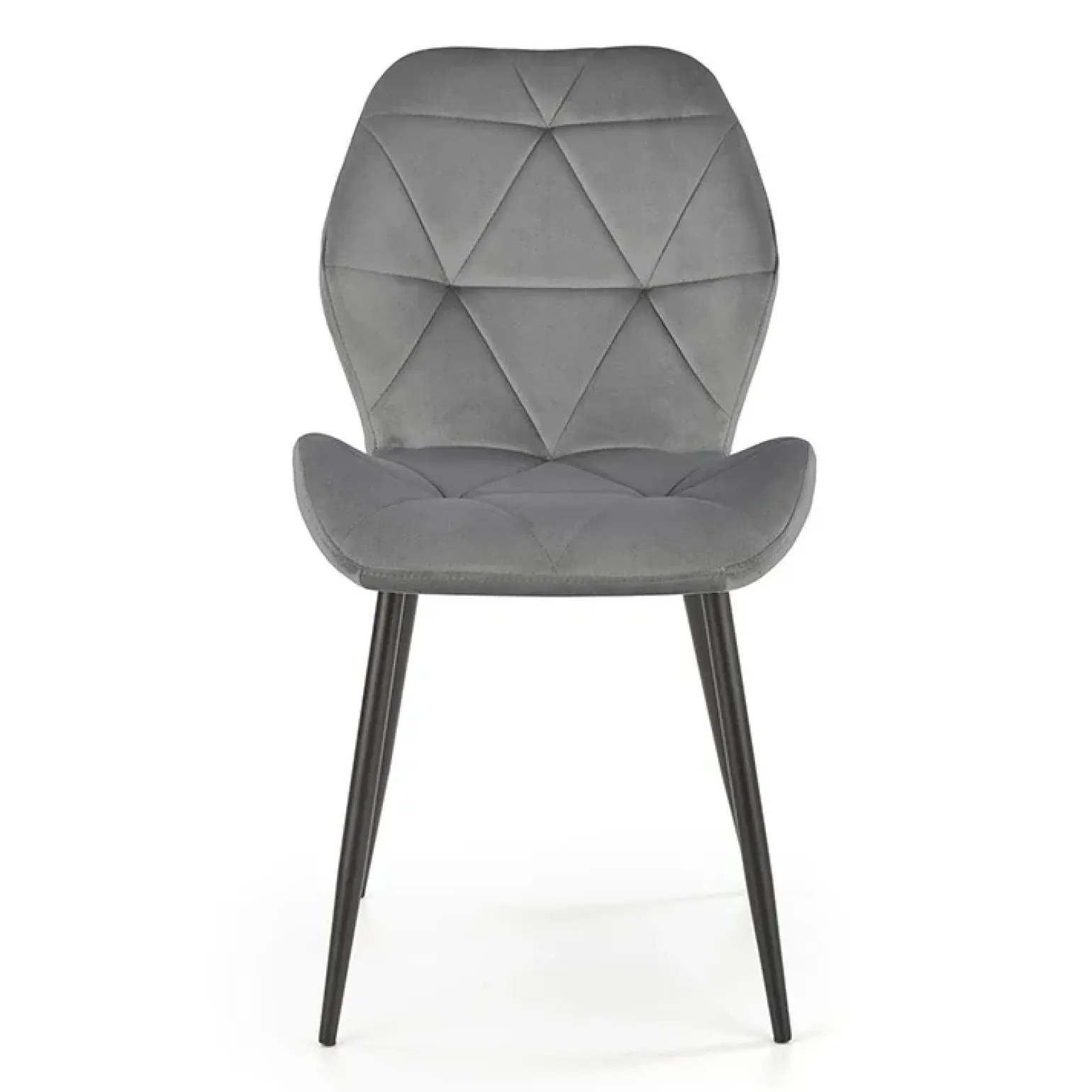 Sedia da pranzo in tessuto moderna grigio nero Cotton