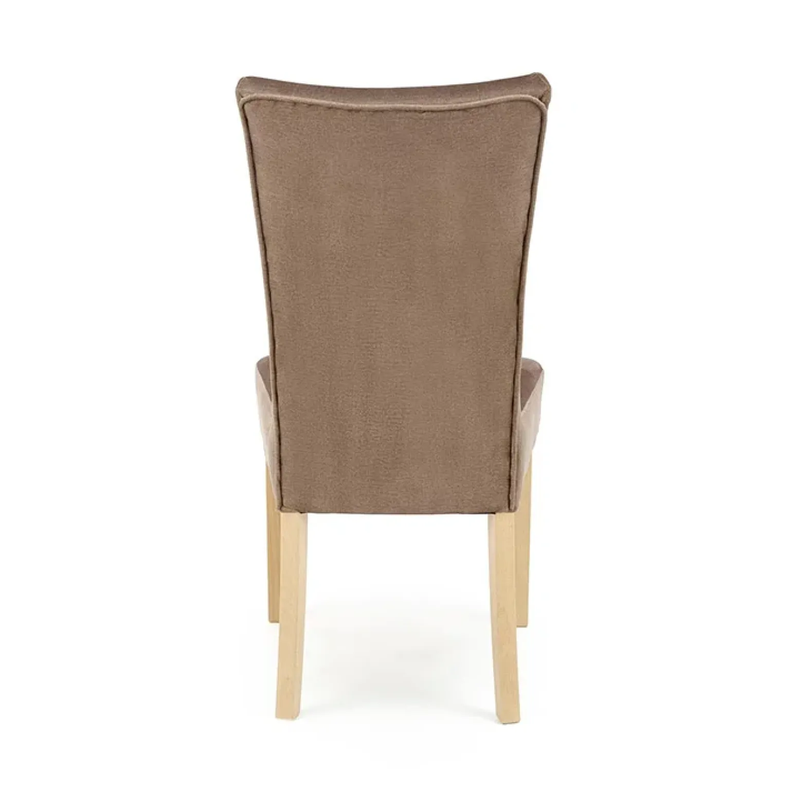 Sedia da pranzo in velluto rovere chiaro beige Vaduz