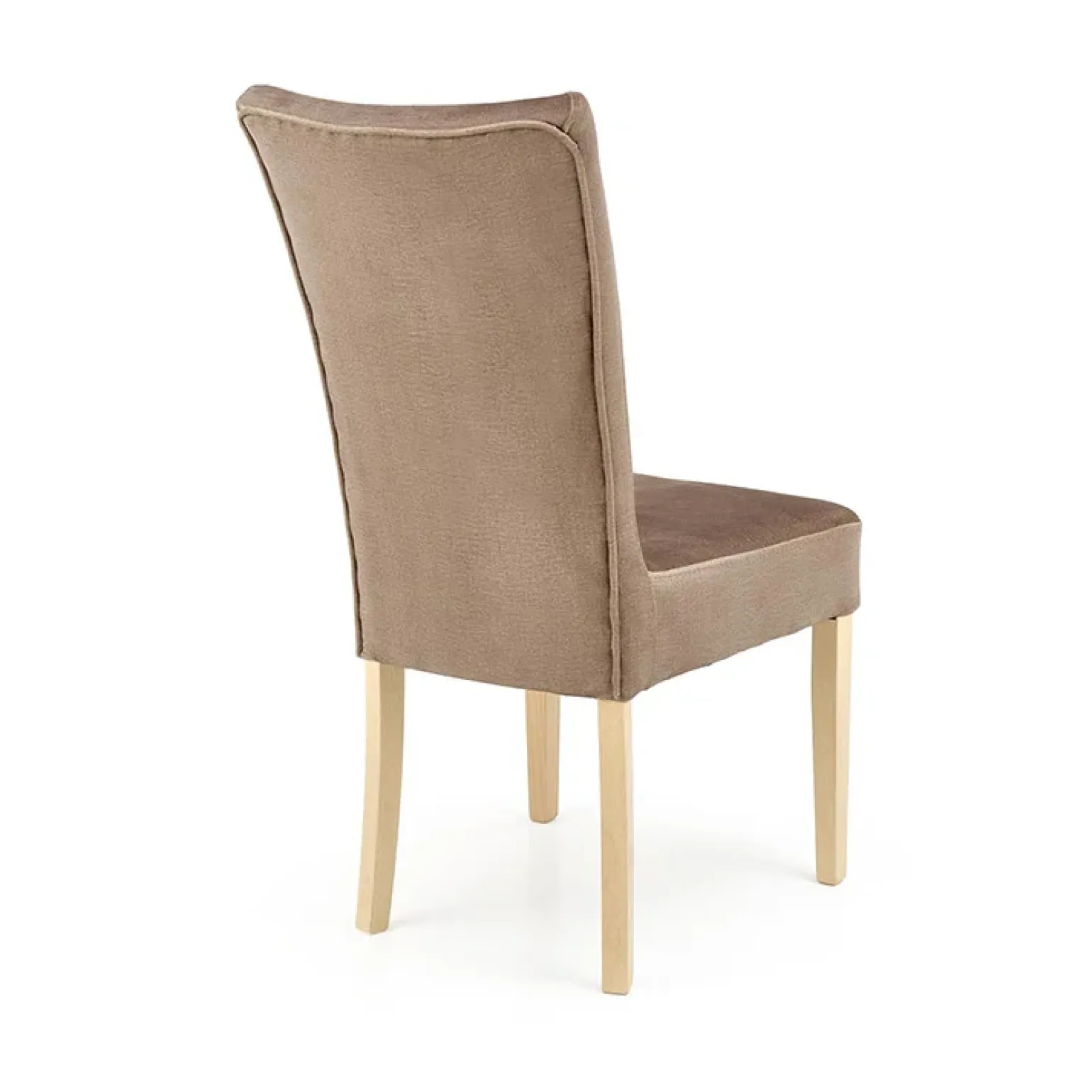 Sedia da pranzo in velluto rovere chiaro beige Vaduz