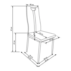 Sedia da pranzo moderna in ecopelle marrone con gambe in acciaio Ginevra Gihome®