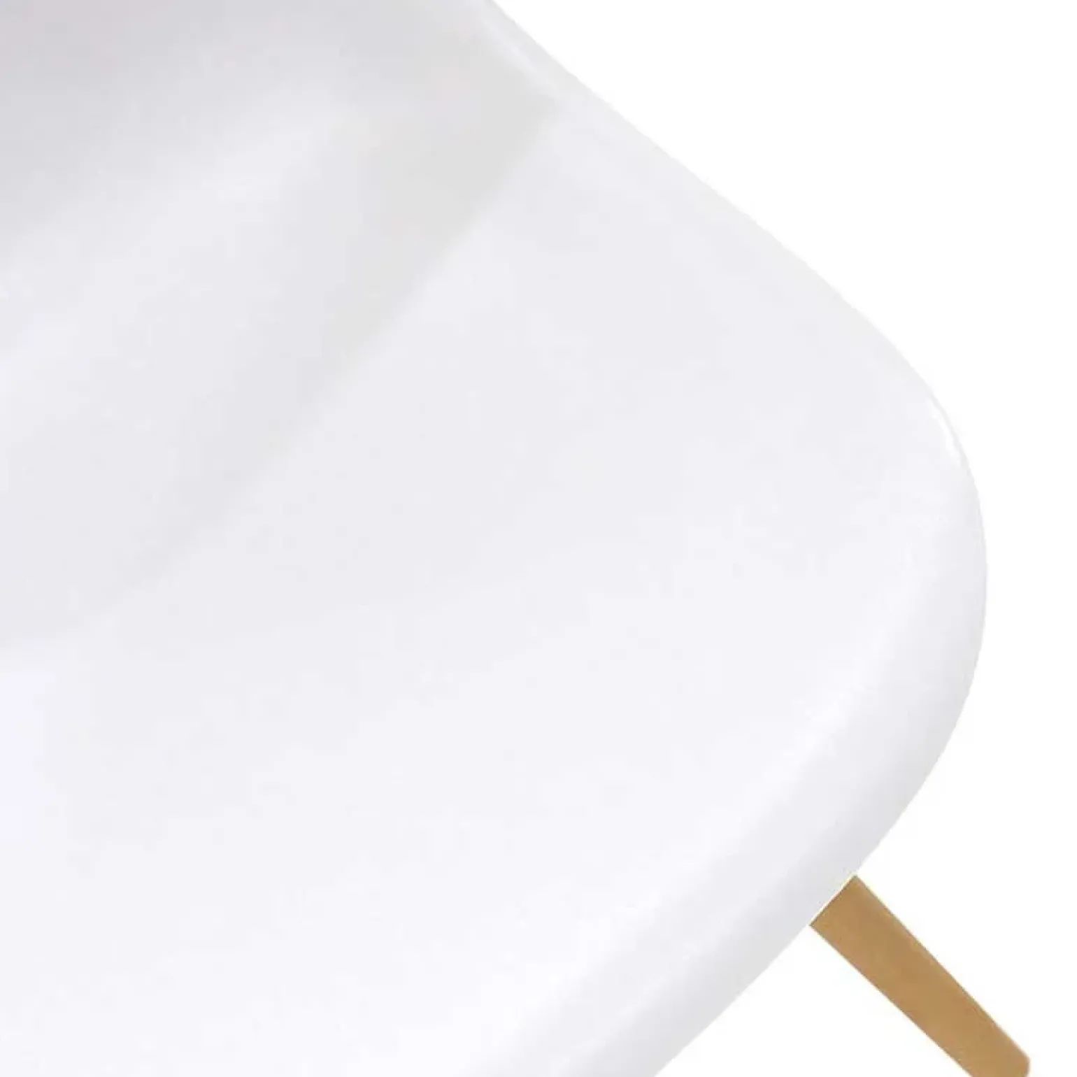 Sedia da pranzo stile scandinavo in polipropilene bianco gambe legno Efesto