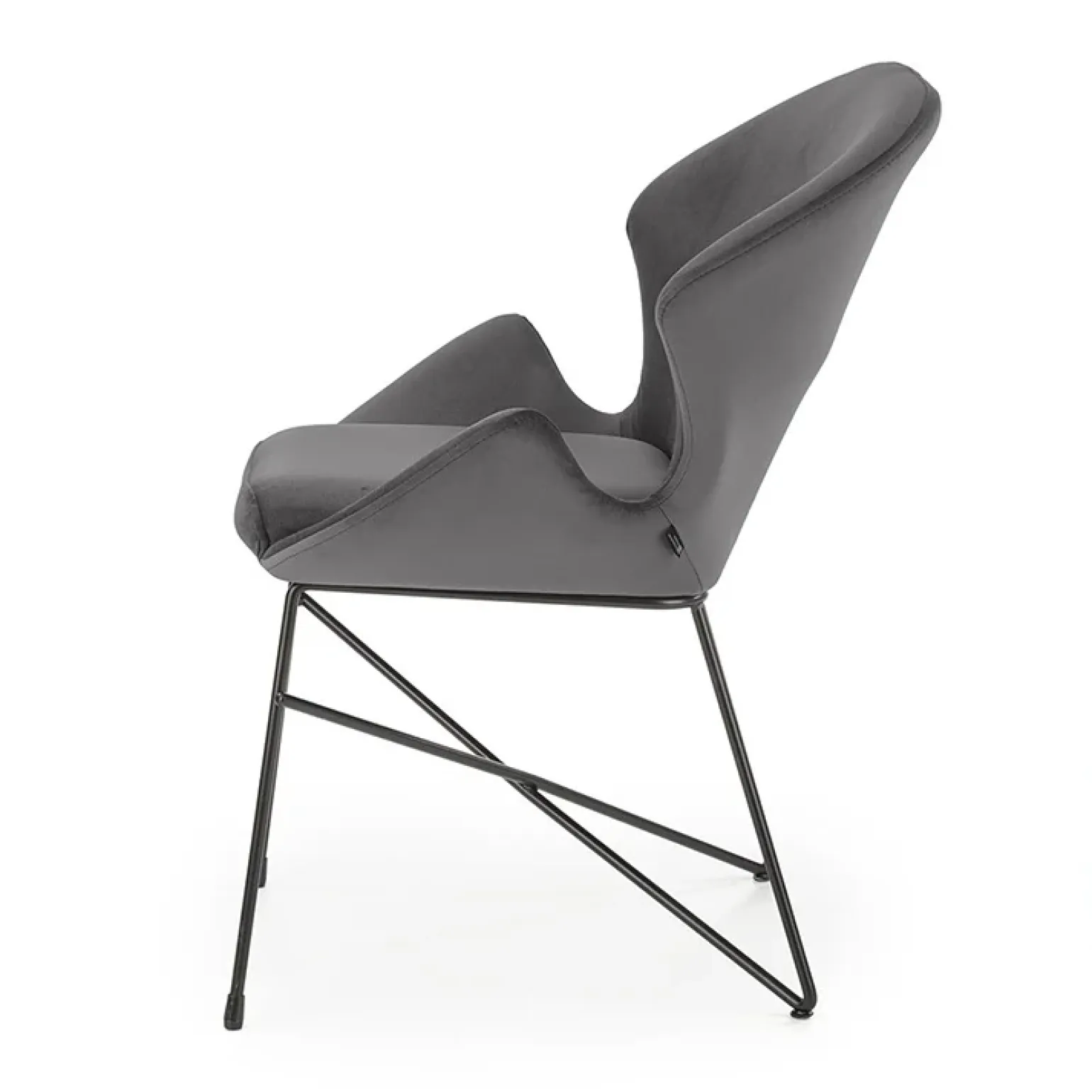 Sedia da sala moderna in tessuto grigio Farro