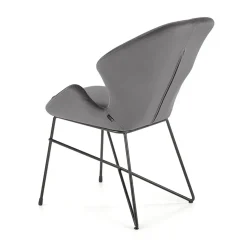 Sedia da sala moderna in tessuto grigio Farro