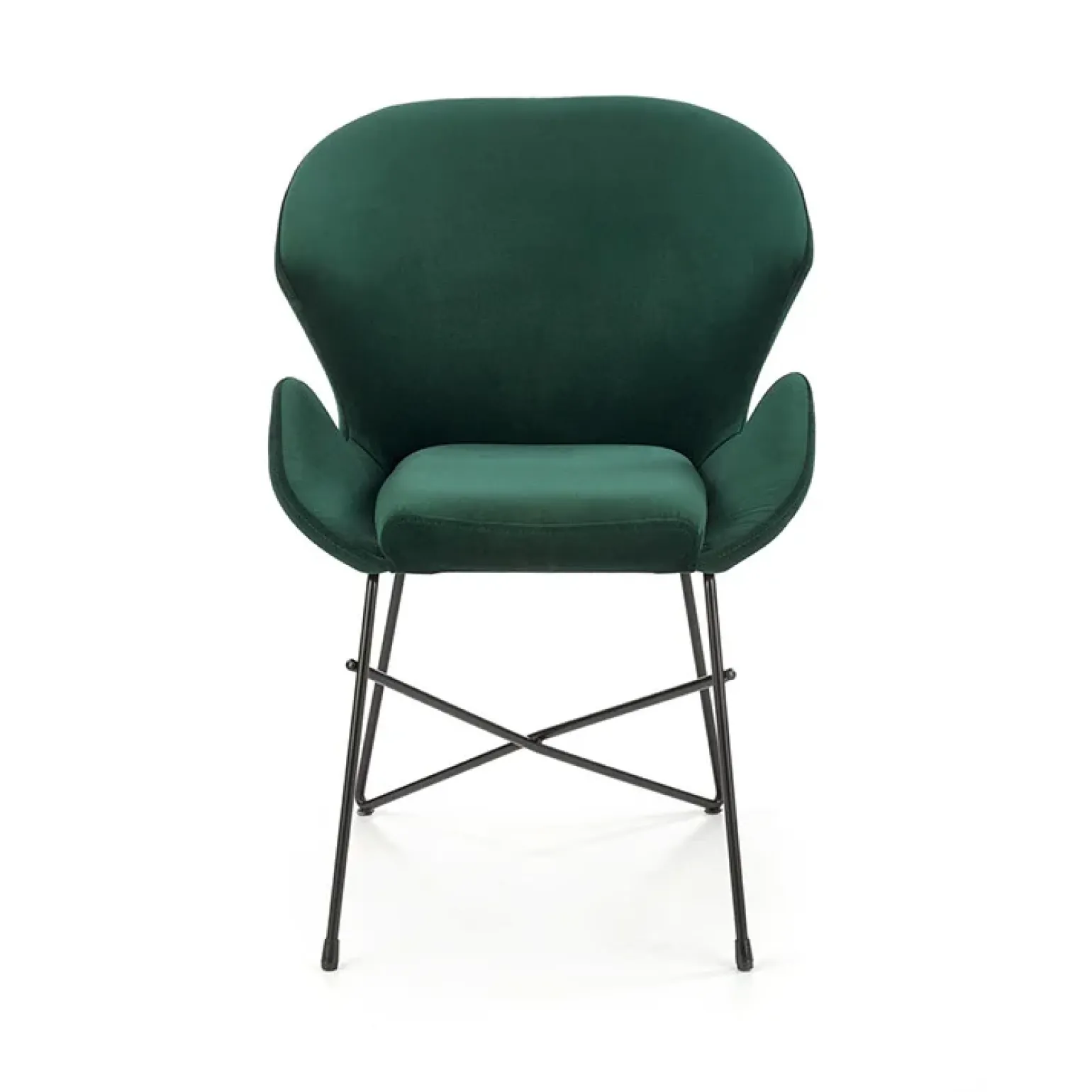 Sedia da sala moderna in tessuto verde scuro Farro