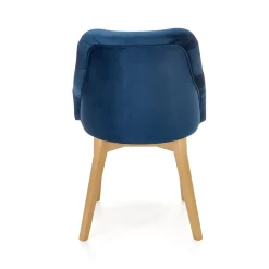 Sedia da soggiorno in tessuto rovere blu Vilnius
