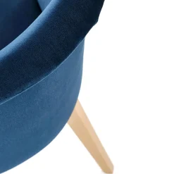 Sedia da soggiorno in tessuto rovere blu Vilnius
