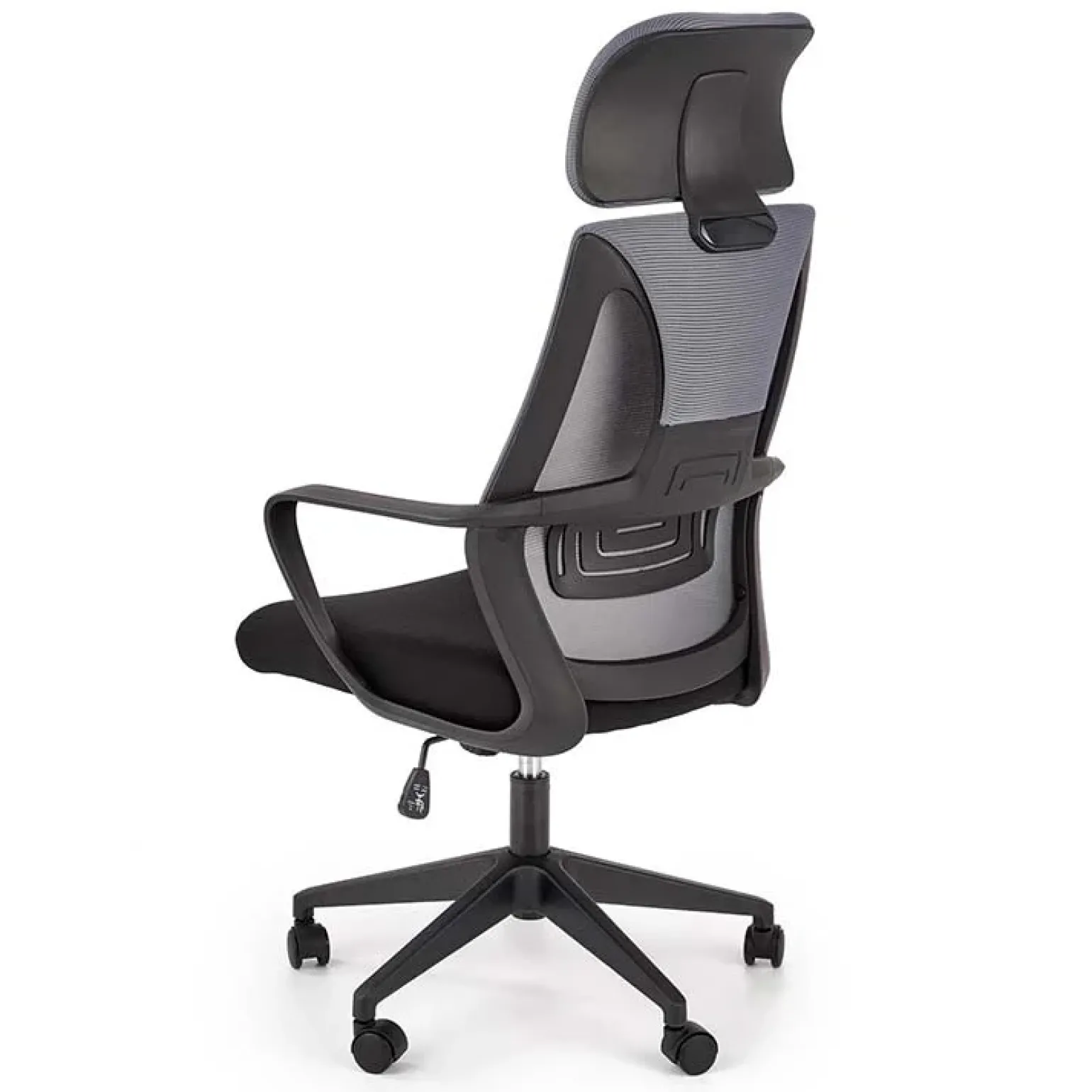 Sedia da ufficio con ruote in tessuto rete grigio nero Clay