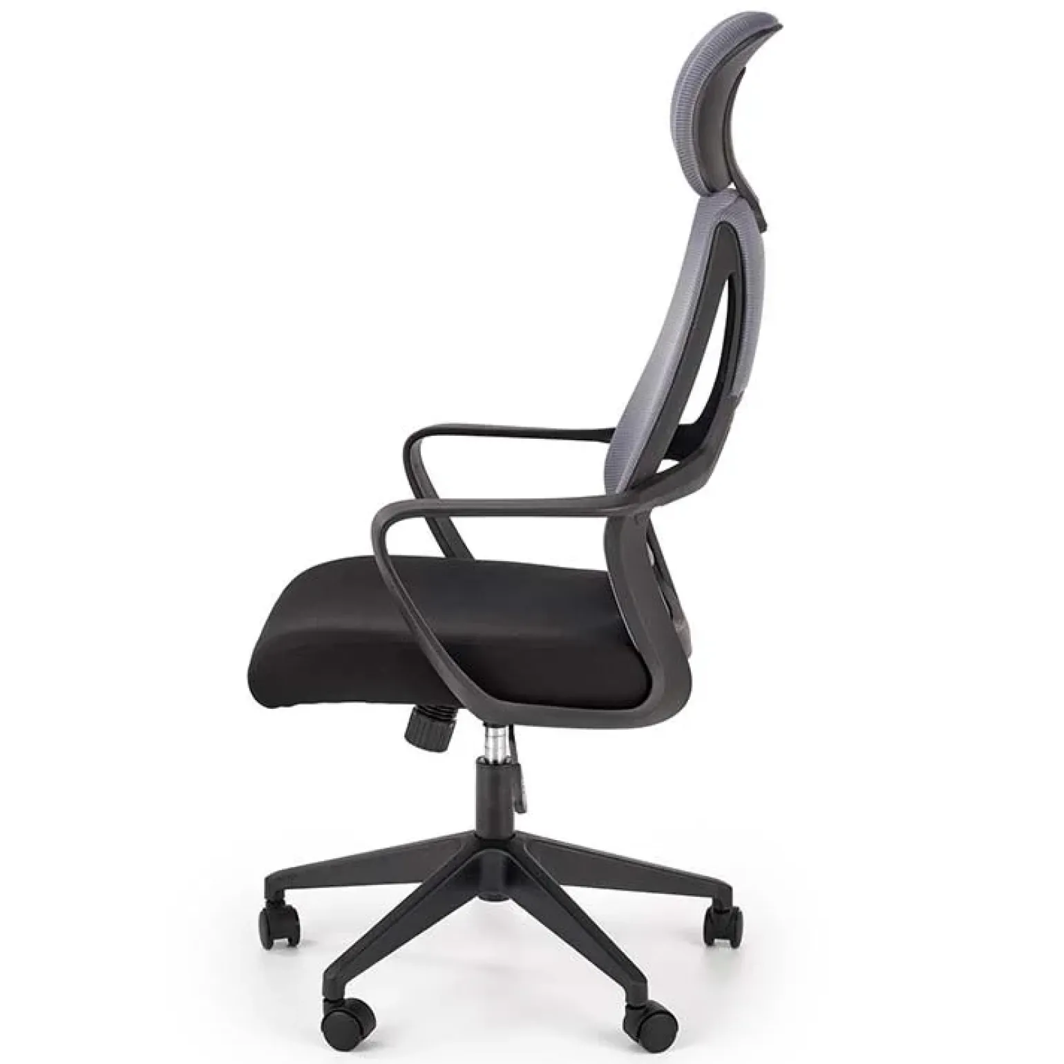 Sedia da ufficio con ruote in tessuto rete grigio nero Clay