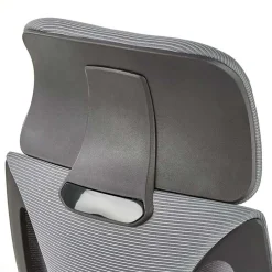 Sedia da ufficio con ruote in tessuto rete grigio nero Clay