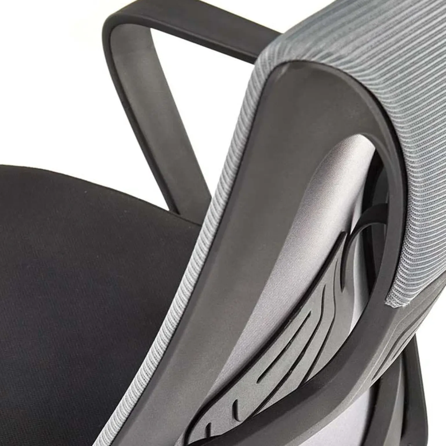 Sedia da ufficio con ruote in tessuto rete grigio nero Clay