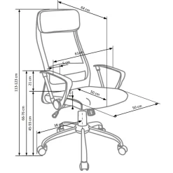 Sedia da ufficio design moderno in tessuto grigio Freemont