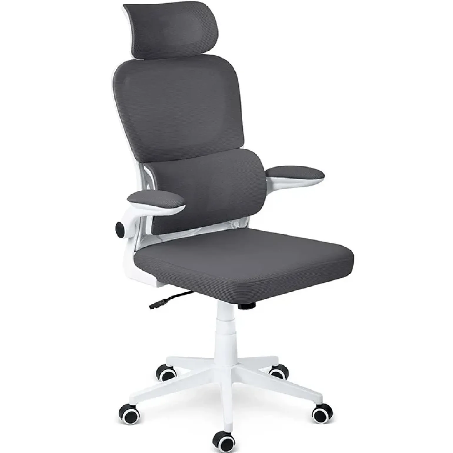 Sedia da ufficio design moderno con ruote grigia Deskisy