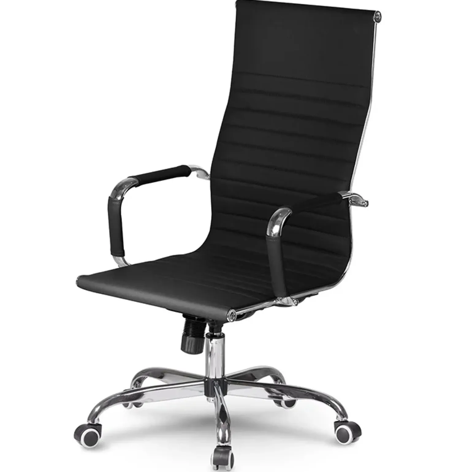 Sedia da ufficio design moderno con ruote nera Ergoflex