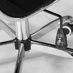 Sedia da ufficio design moderno con ruote nera Ergoflex