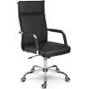 Sedia da ufficio design moderno con ruote nera Workisy