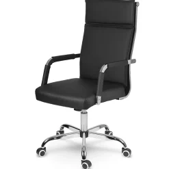 Sedia da ufficio design moderno con ruote nera Workisy