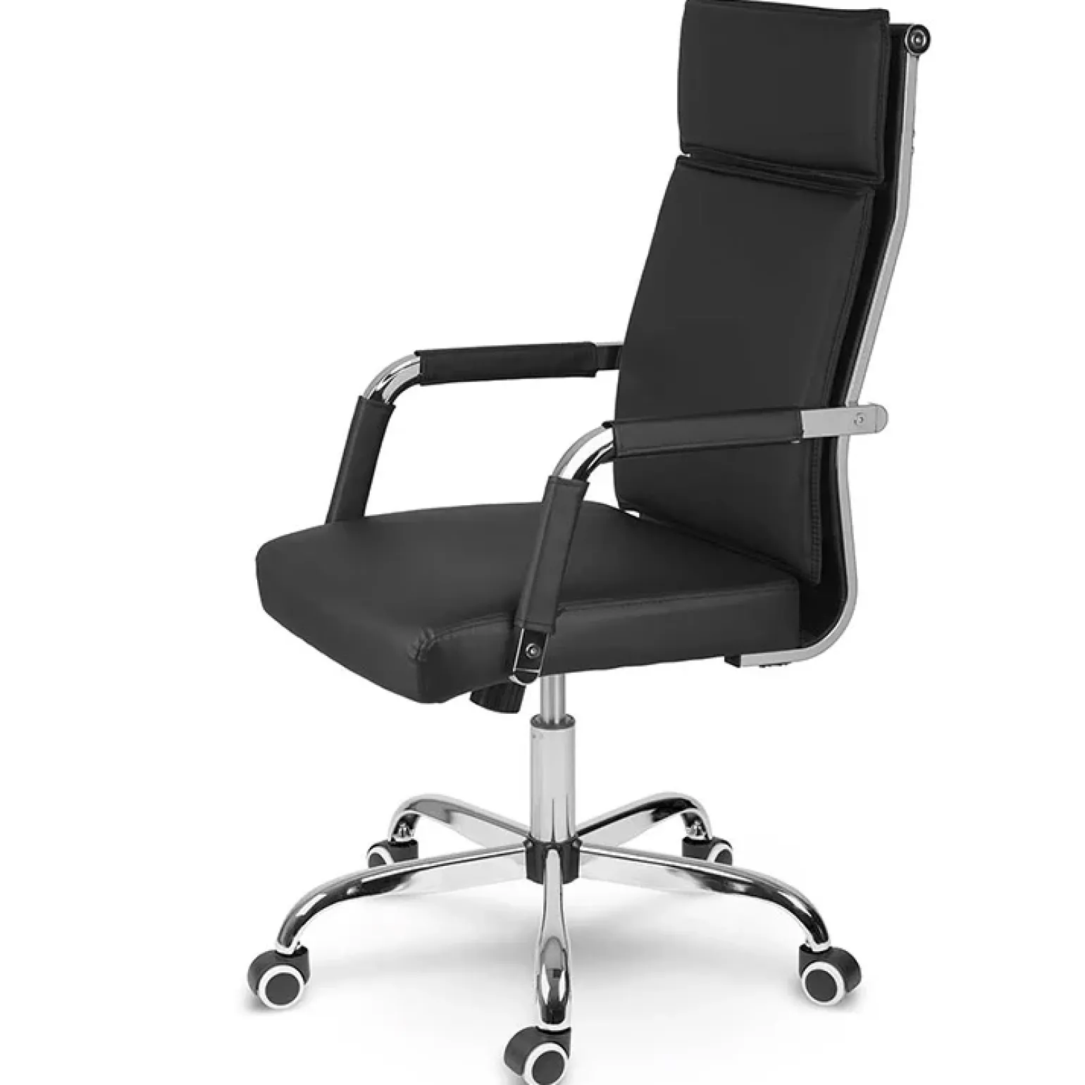 Sedia da ufficio design moderno con ruote nera Workisy