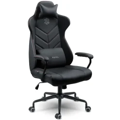 Sedia da ufficio ecopelle design moderno con ruote nero Ergosupport