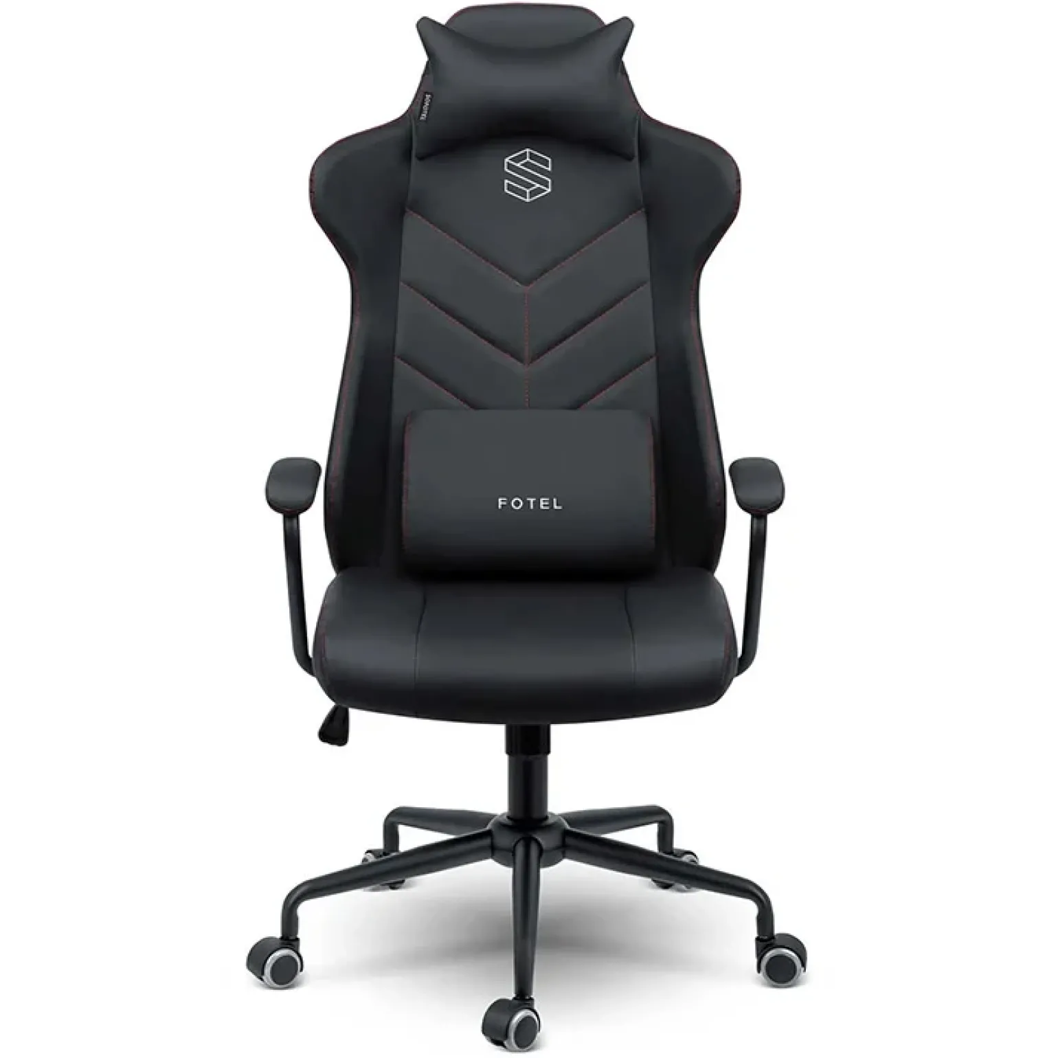Sedia da ufficio ecopelle design moderno con ruote nero Ergosupport
