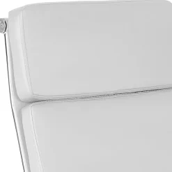 Sedia da ufficio ecopelle design moderno con ruote bianca Officepro