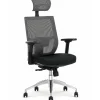 Sedia da ufficio ergonomica con ruote e braccioli regolabili tessuto grigio nero Speed
