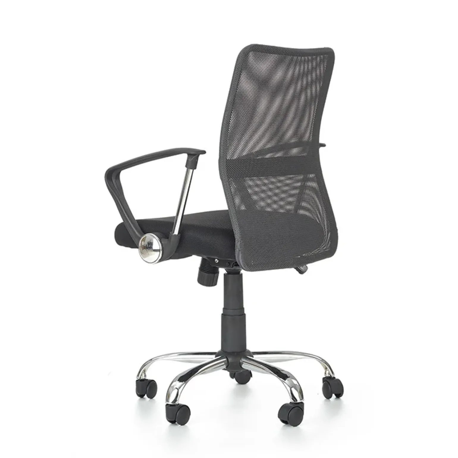 Sedia da ufficio girevole in tessuto nero grigio Shelly