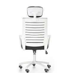 Sedia da ufficio in tessuto con ruote nero bianco Jumper