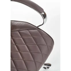 Sedia da ufficio presidenziale con ruote regolabile marrone Bentley