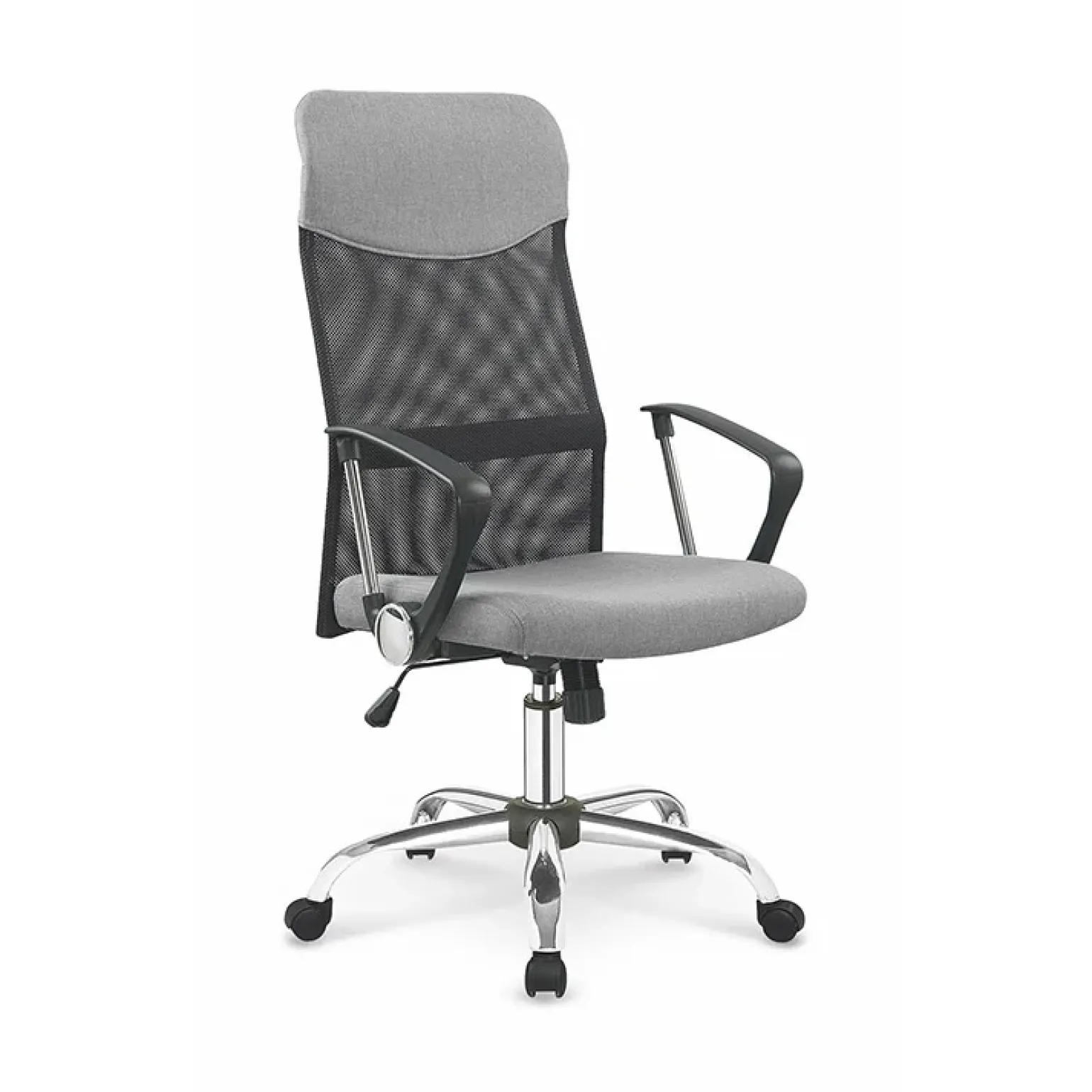 Sedia da ufficio regolabile in tessuto nero grigio Tweedy