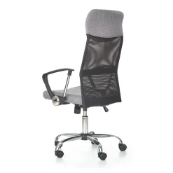 Sedia da ufficio regolabile in tessuto nero grigio Tweedy