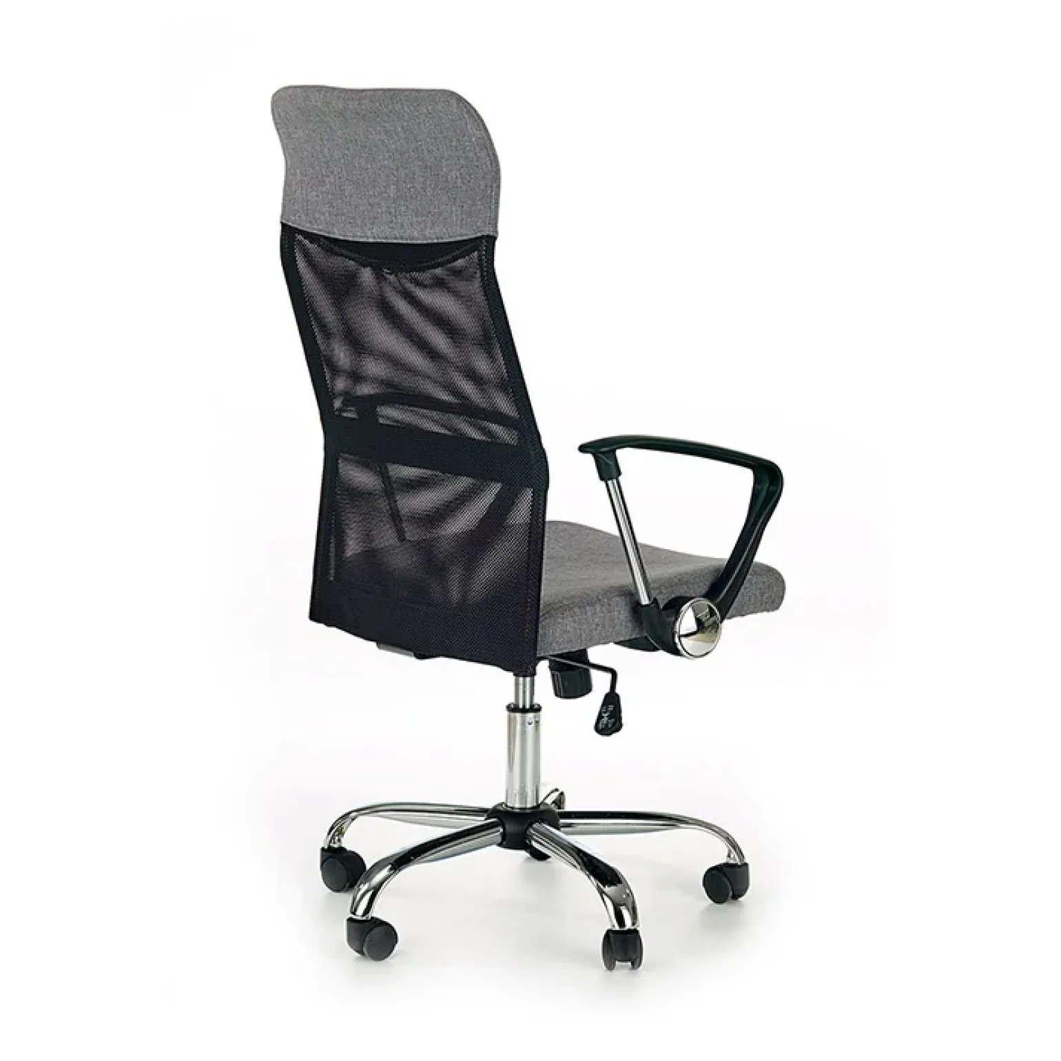 Sedia da ufficio regolabile in tessuto nero grigio Tweedy
