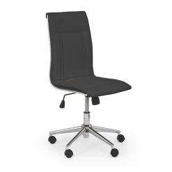Sedia da ufficio regolabile in ecopelle nero Odino
